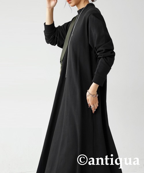 antiqua（アンティカ）の「綿100%Ａラインワンピース（ワンピース・レディース・ブラック/ライム/アッシュグレー/オフホワイト/ブルー・FREE）」の13枚目の写真