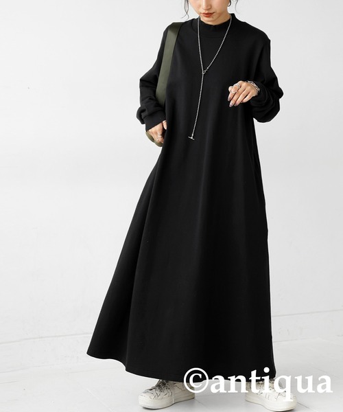 antiqua（アンティカ）の「綿100%Ａラインワンピース（ワンピース・レディース・ブラック/ライム/アッシュグレー/オフホワイト/ブルー・FREE）」の14枚目の写真