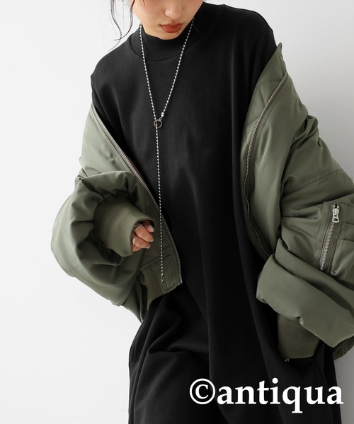 antiqua（アンティカ）の「綿100%Ａラインワンピース（ワンピース・レディース・ブラック/ライム/アッシュグレー/オフホワイト/ブルー・FREE）」の16枚目の写真