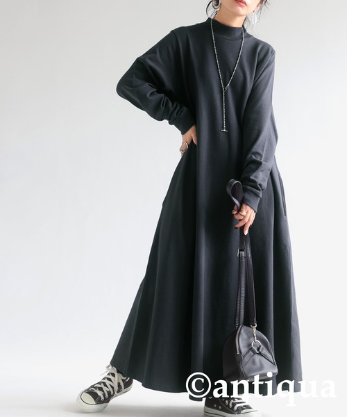 antiqua（アンティカ）の「綿100%Ａラインワンピース（ワンピース・レディース・ブラック/ライム/アッシュグレー/オフホワイト/ブルー・FREE）」の19枚目の写真