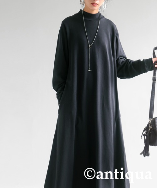 antiqua（アンティカ）の「綿100%Ａラインワンピース（ワンピース・レディース・ブラック/ライム/アッシュグレー/オフホワイト/ブルー・FREE）」の20枚目の写真