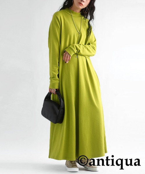 antiqua（アンティカ）の「綿100%Ａラインワンピース（ワンピース・レディース・ブラック/ライム/アッシュグレー/オフホワイト/ブルー・FREE）」の22枚目の写真