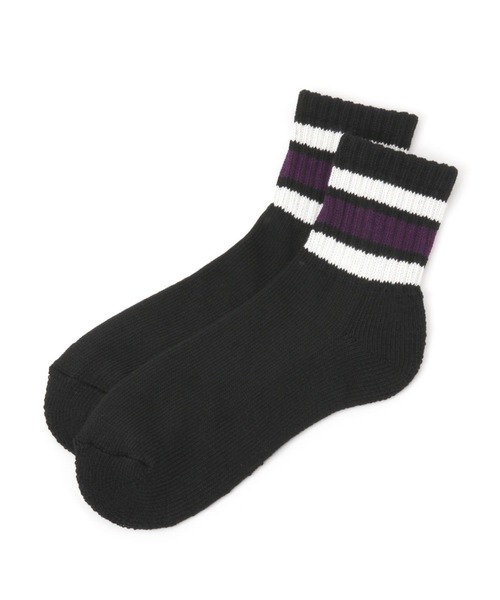 LAKOLE（ラコレ）の「カラーラインショートソックス / 970144（ソックス/靴下・メンズ・パープル/レッド/イエロー/グリーン/ワイン/イエロー系その他/スモーク/ライトグレー/オレンジ/カーキ・FREE）」の5枚目の写真