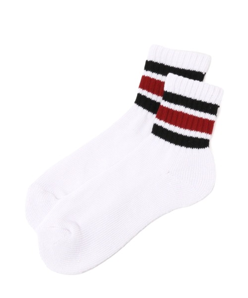 LAKOLE（ラコレ）の「カラーラインショートソックス / 970144（ソックス/靴下・メンズ・パープル/レッド/イエロー/グリーン/ワイン/イエロー系その他/スモーク/ライトグレー/オレンジ/カーキ・FREE）」の8枚目の写真