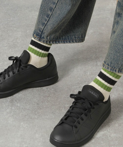 LAKOLE（ラコレ）の「カラーラインショートソックス / 970144（ソックス/靴下・メンズ・パープル/レッド/イエロー/グリーン/ワイン/イエロー系その他/スモーク/ライトグレー/オレンジ/カーキ・FREE）」の3枚目の写真