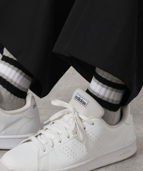 LAKOLE（ラコレ）の「カラーラインショートソックス / 970144（ソックス/靴下・メンズ・パープル/レッド/イエロー/グリーン/ワイン/イエロー系その他/スモーク/ライトグレー/オレンジ/カーキ・FREE）」の2枚目の写真