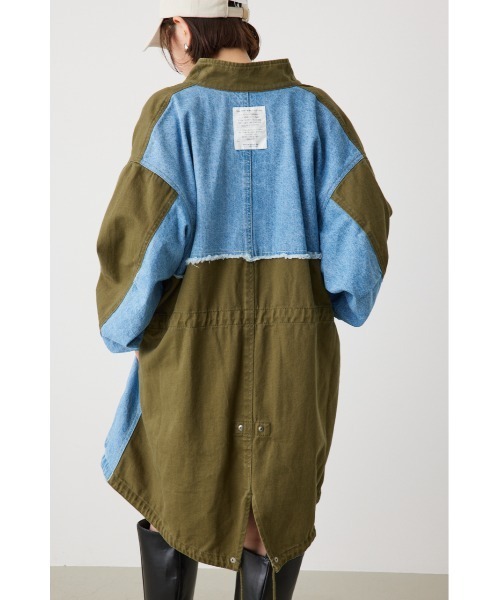 RODEO CROWNS WIDE BOWL（ロデオクラウンズワイドボウル）の「DENIMリメイクライクモッズコート（モッズコート・レディース・カーキ/ブラック・FREE）」の21枚目の写真