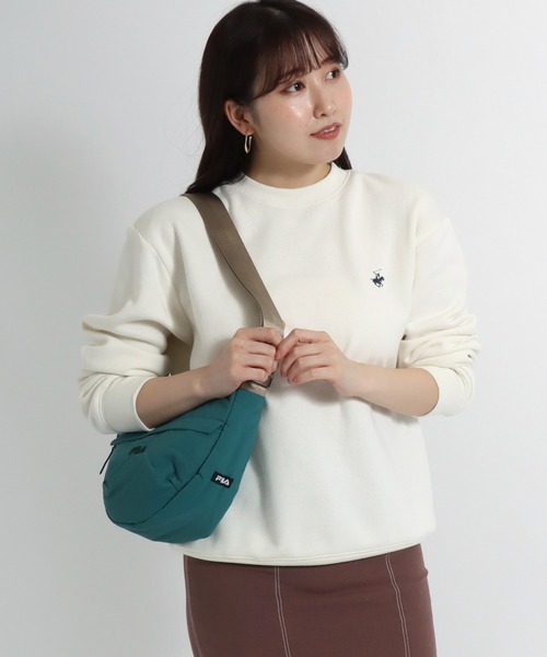 BEVERLY HILLS POLO CLUB(ビバリーヒルズポロクラブ)の「BEVERLY HILLS POLO CLUB ワンポイントロゴ刺繍 裏起毛 無地スウェットトップス レディース/トレーナープルオーバー(スウェット・レディース・スミクロ/アイボリー/グリーン/ブルー・M/L)」の22枚目の写真