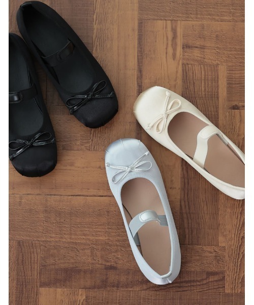 Re:EDIT（リエディ）の「スクエアトゥバレエシューズ（パンプス・レディース・シルバー/ベージュ/ブラック・SMALL/MEDIUM/X-LARGE/LARGE）」の5枚目の写真