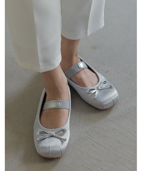 Re:EDIT（リエディ）の「スクエアトゥバレエシューズ（パンプス・レディース・シルバー/ベージュ/ブラック・SMALL/MEDIUM/X-LARGE/LARGE）」の8枚目の写真