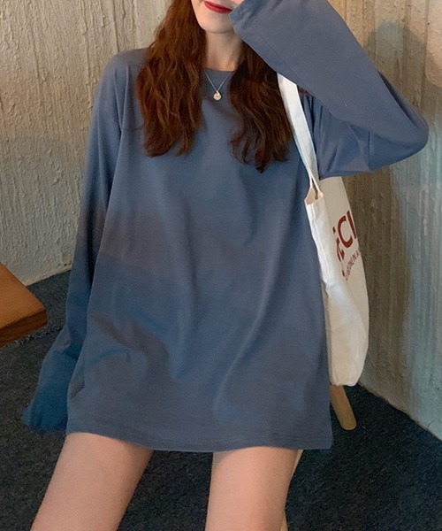 gossip!ロサンゼルス(ゴシップロサンゼルス)の「YUGA ルーズシルエット トップス(Tシャツ/カットソー・レディース・ブラック/オフホワイト/レッド/ブルーグレー/キャメル/ホワイト・FREE)」の17枚目の写真