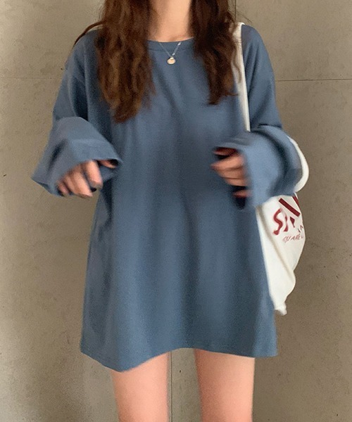 gossip!ロサンゼルス(ゴシップロサンゼルス)の「YUGA ルーズシルエット トップス(Tシャツ/カットソー・レディース・ブラック/オフホワイト/レッド/ブルーグレー/キャメル/ホワイト・FREE)」の19枚目の写真