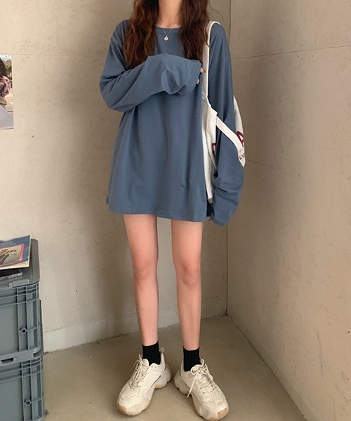 gossip!ロサンゼルス(ゴシップロサンゼルス)の「YUGA ルーズシルエット トップス(Tシャツ/カットソー・レディース・ブラック/オフホワイト/レッド/ブルーグレー/キャメル/ホワイト・FREE)」の22枚目の写真