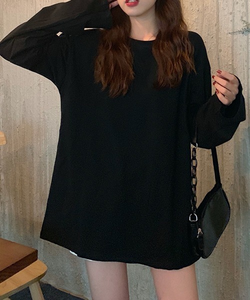 gossip!ロサンゼルス(ゴシップロサンゼルス)の「YUGA ルーズシルエット トップス(Tシャツ/カットソー・レディース・ブラック/オフホワイト/レッド/ブルーグレー/キャメル/ホワイト・FREE)」の10枚目の写真