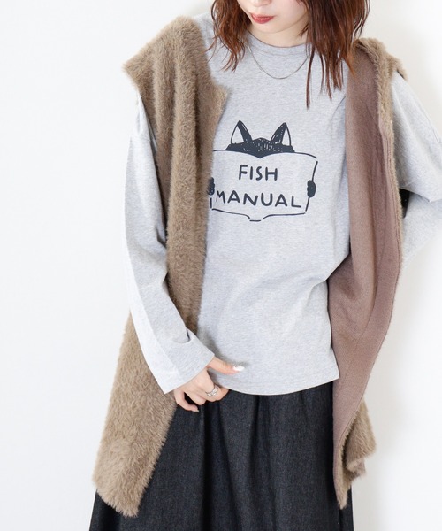 Emago(イマゴ)の「EMAGO ワイドプルオーバー(Tシャツ/カットソー・レディース・ブラウン/アイボリー/杢グレー/ブラック・FREE)」の22枚目の写真