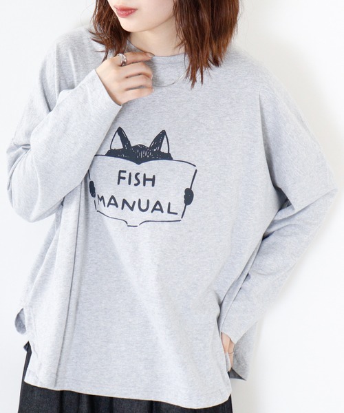 Emago(イマゴ)の「EMAGO ワイドプルオーバー(Tシャツ/カットソー・レディース・ブラウン/アイボリー/杢グレー/ブラック・FREE)」の16枚目の写真