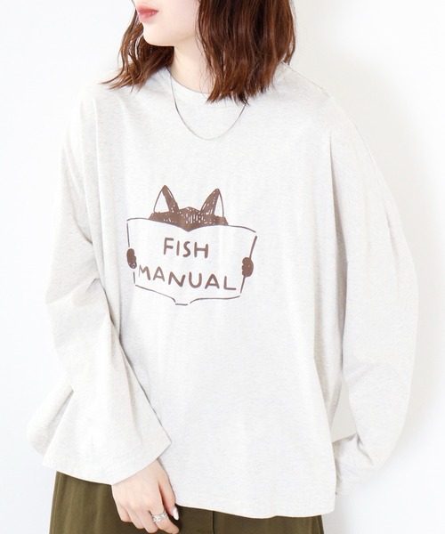 Emago(イマゴ)の「EMAGO ワイドプルオーバー(Tシャツ/カットソー・レディース・ブラウン/アイボリー/杢グレー/ブラック・FREE)」の7枚目の写真