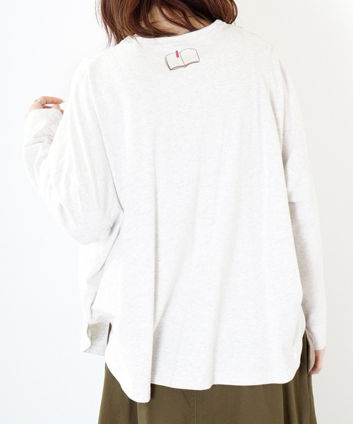 Emago(イマゴ)の「EMAGO ワイドプルオーバー(Tシャツ/カットソー・レディース・ブラウン/アイボリー/杢グレー/ブラック・FREE)」の9枚目の写真