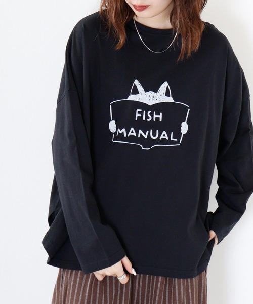 Emago(イマゴ)の「EMAGO ワイドプルオーバー(Tシャツ/カットソー・レディース・ブラウン/アイボリー/杢グレー/ブラック・FREE)」の11枚目の写真