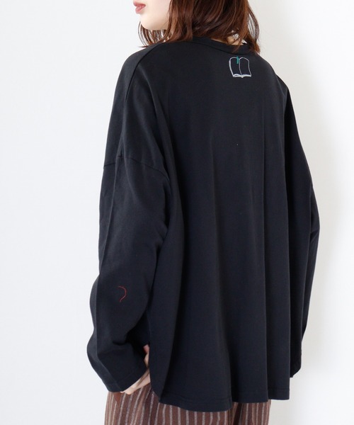 Emago(イマゴ)の「EMAGO ワイドプルオーバー(Tシャツ/カットソー・レディース・ブラウン/アイボリー/杢グレー/ブラック・FREE)」の12枚目の写真