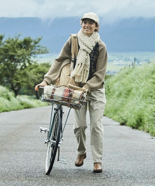 studio CLIP（スタディオクリップ）の「【ART OF GARDEN (ATSURO TAYAMA) 】チェック柄プルオーバー（Tシャツ/カットソー・レディース・ベージュ/スモーク/ネイビー・FREE）」の7枚目の写真