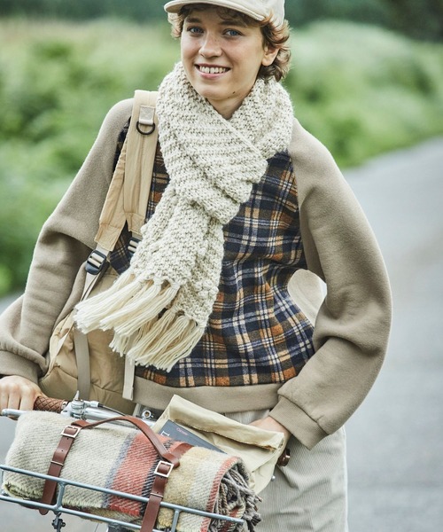 studio CLIP（スタディオクリップ）の「【ART OF GARDEN (ATSURO TAYAMA) 】チェック柄プルオーバー（Tシャツ/カットソー・レディース・ベージュ/スモーク/ネイビー・FREE）」の8枚目の写真