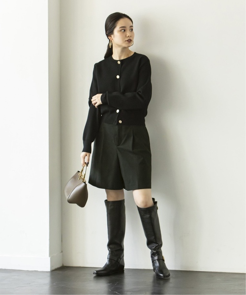 NOBLE ダブル編みショートカーデ キャメル Noble（ノーブル）の「《追加》ダブル編みショートカーデ