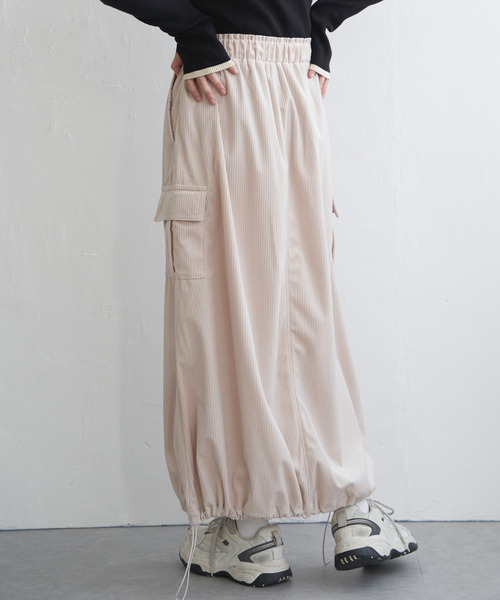 VENCEEXCHANGE（ヴァンスエクスチェンジ）の「コーデュロイミリタリースカート（スカート・レディース・ブラック/グリーン/ブラウン/オフホワイト・FREE）」の5枚目の写真