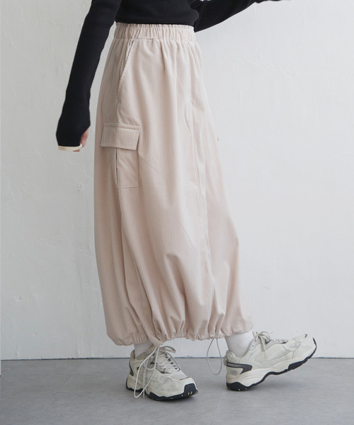 VENCEEXCHANGE（ヴァンスエクスチェンジ）の「コーデュロイミリタリースカート（スカート・レディース・ブラック/グリーン/ブラウン/オフホワイト・FREE）」の6枚目の写真