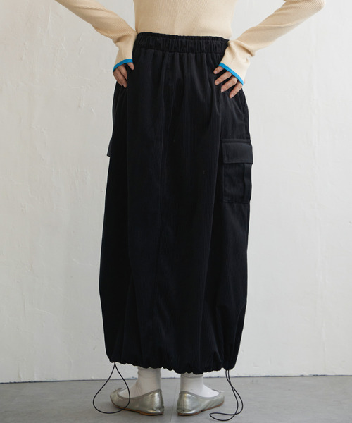 VENCEEXCHANGE（ヴァンスエクスチェンジ）の「コーデュロイミリタリースカート（スカート・レディース・ブラック/グリーン/ブラウン/オフホワイト・FREE）」の12枚目の写真