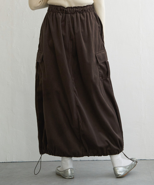 VENCEEXCHANGE（ヴァンスエクスチェンジ）の「コーデュロイミリタリースカート（スカート・レディース・ブラック/グリーン/ブラウン/オフホワイト・FREE）」の14枚目の写真