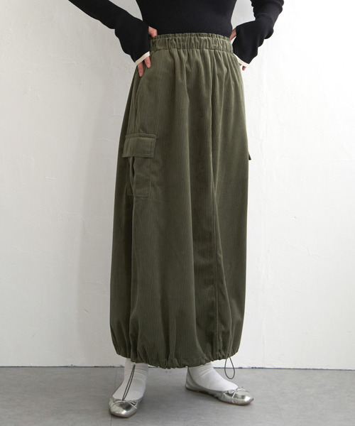 VENCEEXCHANGE（ヴァンスエクスチェンジ）の「コーデュロイミリタリースカート（スカート・レディース・ブラック/グリーン/ブラウン/オフホワイト・FREE）」の18枚目の写真