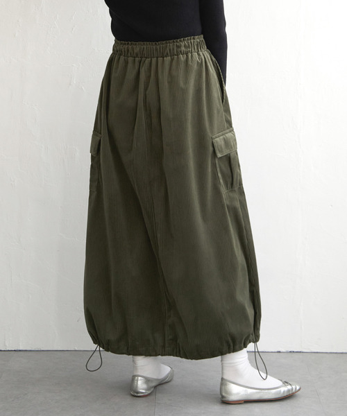 VENCEEXCHANGE（ヴァンスエクスチェンジ）の「コーデュロイミリタリースカート（スカート・レディース・ブラック/グリーン/ブラウン/オフホワイト・FREE）」の19枚目の写真