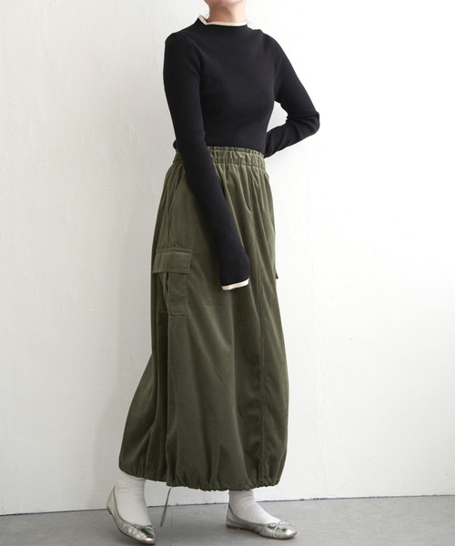 VENCEEXCHANGE（ヴァンスエクスチェンジ）の「コーデュロイミリタリースカート（スカート・レディース・ブラック/グリーン/ブラウン/オフホワイト・FREE）」の22枚目の写真