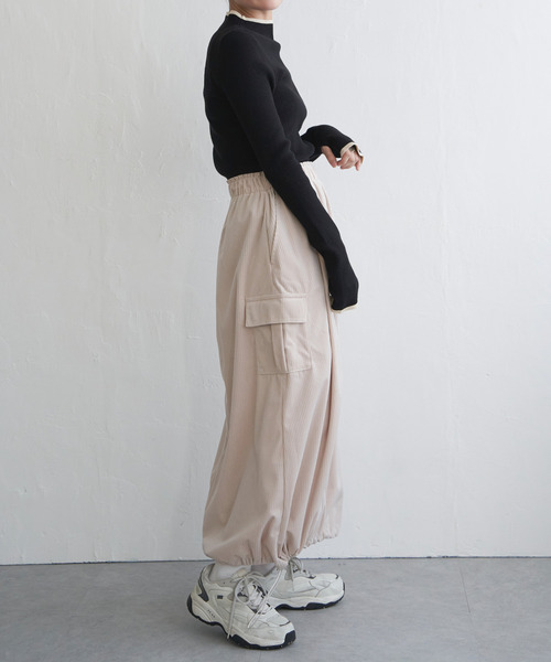 VENCEEXCHANGE（ヴァンスエクスチェンジ）の「コーデュロイミリタリースカート（スカート・レディース・ブラック/グリーン/ブラウン/オフホワイト・FREE）」の9枚目の写真