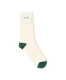 BEAMS / 2トーン ワッフル クルーソックス
