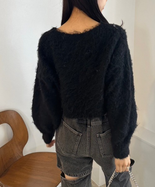 OLIVE des OLIVE（オリーブデオリーブ）の「LOGOジャガード起毛ニット　1032050300（ニット/セーター・レディース・ピンク/チャコールグレー/ブラック/ピンク系その他/オフホワイト・FREE）」の18枚目の写真