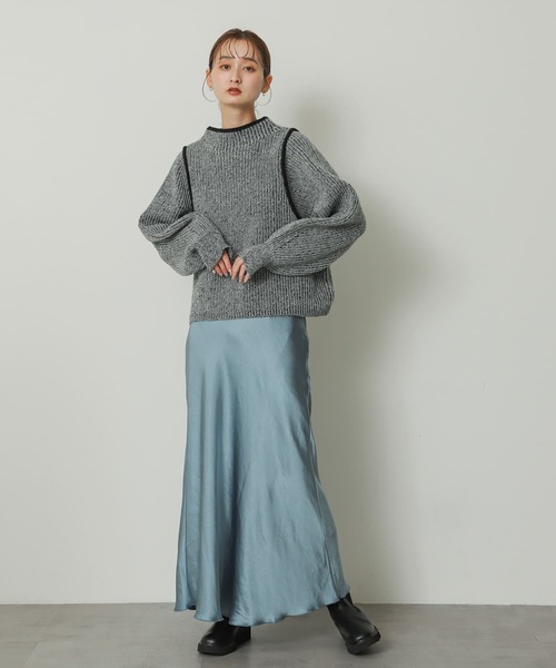 SENSE OF PLACE by URBAN RESEARCH（センスオブプレイスバイアーバンリサーチ）の「ラインルーズセーター（ニット/セーター・レディース・ミント/アイボリー/ブラック・ONE）」の11枚目の写真