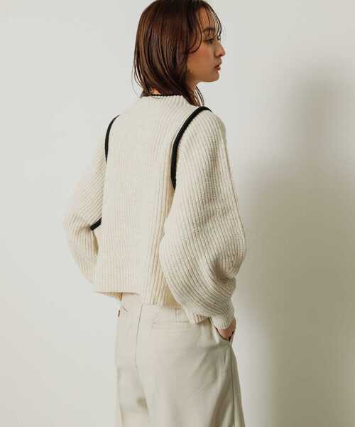 SENSE OF PLACE by URBAN RESEARCH（センスオブプレイスバイアーバンリサーチ）の「ラインルーズセーター（ニット/セーター・レディース・ミント/アイボリー/ブラック・ONE）」の17枚目の写真