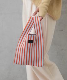 Actually | ニットストライプバッグ S(ハンドバッグ)