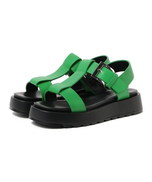 Ray BEAMS（レイビームス）の「MOHI / Tストラップ サンダル（サンダル・レディース・ブラック/グリーン・38/37/36/39）」の16枚目の写真