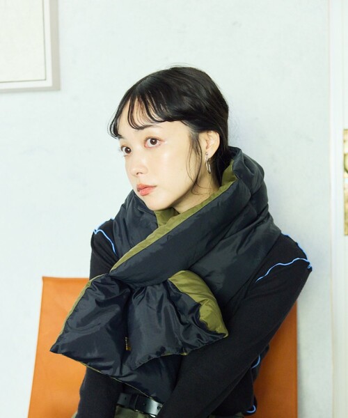 SUBLIME（サブライム）の「SUBLIME × FREAK'S STORE/サブライム × フリークスストア 別注 中綿 MUFFLER / マフラー（マフラー・レディース・ブルー/ブラック/グレー/ベージュ・ONE SIZE）」の15枚目の写真