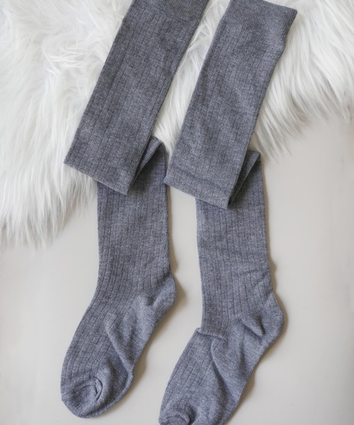Jelly moo（ジェリームー）の「【 Jelly moo / ジェリームー 】 ゆる オーバー ニーハイ ソックス / ルーズソックス（ソックス/靴下・レディース・ブラック/グレー/ホワイト/ライトグレー/チャコールグレー・FREE）」の4枚目の写真