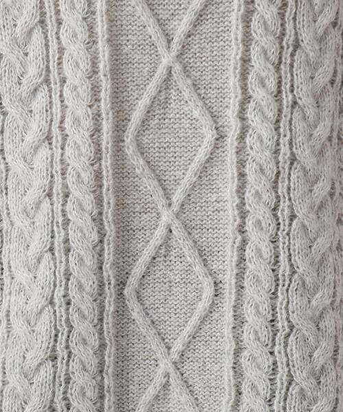 SHOO・LA・RUE（シューラルー）の「◆【体型カバー】きれいめカジュアル メランジ ケーブルニット（ニット/セーター・レディース・ライトグレー/オレンジ/ブルー/ベージュ/イエロー系その他・00）」の13枚目の写真