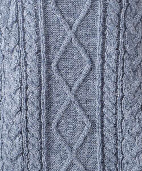 SHOO・LA・RUE（シューラルー）の「◆【体型カバー】きれいめカジュアル メランジ ケーブルニット（ニット/セーター・レディース・ライトグレー/オレンジ/ブルー/ベージュ/イエロー系その他・00）」の17枚目の写真