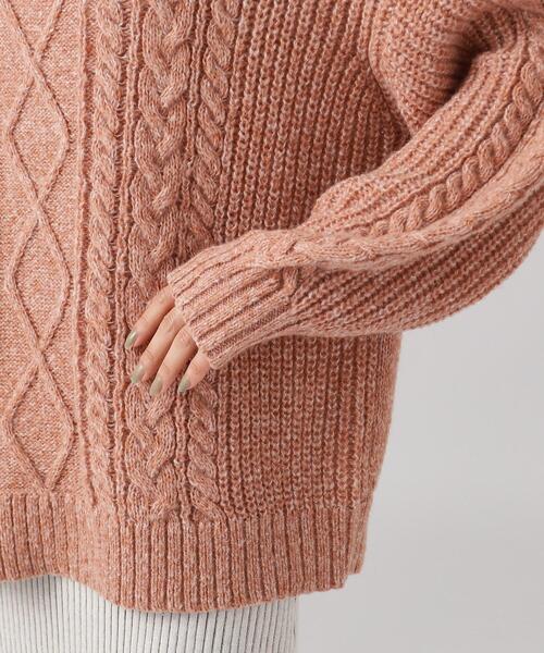 SHOO・LA・RUE（シューラルー）の「◆【体型カバー】きれいめカジュアル メランジ ケーブルニット（ニット/セーター・レディース・ライトグレー/オレンジ/ブルー/ベージュ/イエロー系その他・00）」の19枚目の写真