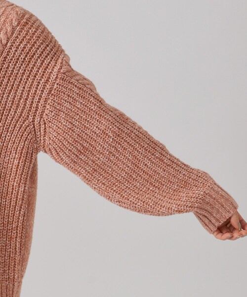 SHOO・LA・RUE（シューラルー）の「◆【体型カバー】きれいめカジュアル メランジ ケーブルニット（ニット/セーター・レディース・ライトグレー/オレンジ/ブルー/ベージュ/イエロー系その他・00）」の20枚目の写真