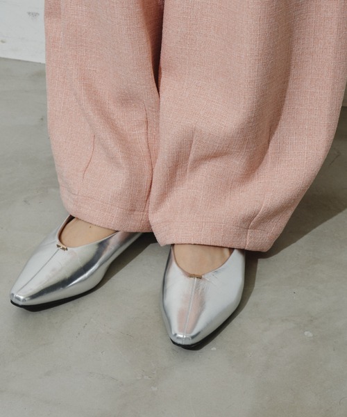 Aunt Marie's（アントマリーズ）の「メタルポイントフラットパンプス（パンプス・レディース・シルバー/アイボリー/ブラック・S/M/L）」の20枚目の写真