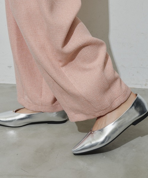 Aunt Marie's（アントマリーズ）の「メタルポイントフラットパンプス（パンプス・レディース・シルバー/アイボリー/ブラック・S/M/L）」の10枚目の写真