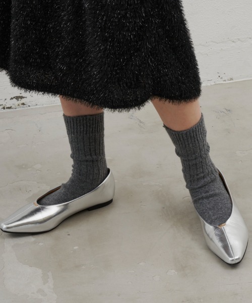 Aunt Marie's（アントマリーズ）の「メタルポイントフラットパンプス（パンプス・レディース・シルバー/アイボリー/ブラック・S/M/L）」の9枚目の写真